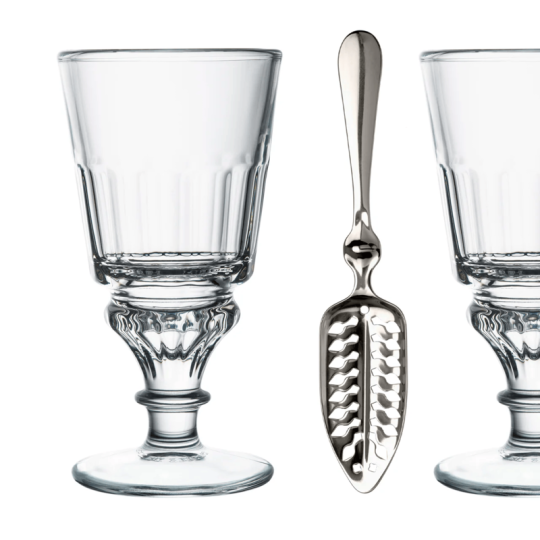 Coffret de 2 verres à absinthe avec cuillère La Rochère dégustation