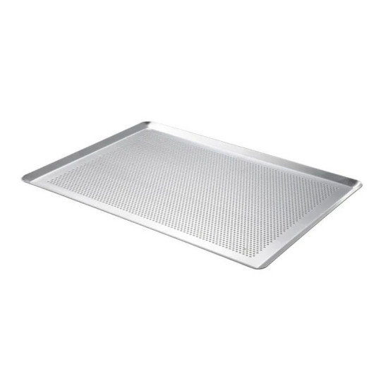 Plaque de cuisson De Buyer rectangulaire perforée en aluminium 40x30cm