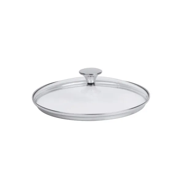 Couvercle bombé CRISTEL Master fixe en verre et inox 16cm
