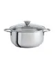 Couvercle bombé CRISTEL Master fixe en verre et inox 16cm