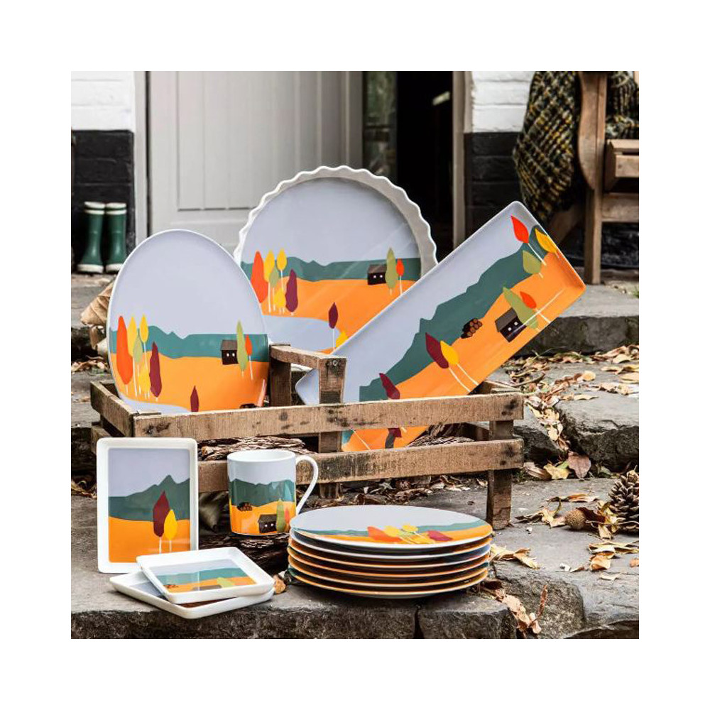 Set De 6 Assiettes à Dessert Egan Cocoricò Jaune - Diamètre 19 Cm - Porcelaine, Lave-vaisselle, Micro-ondes - 6