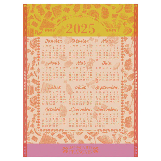 Torchon Calendrier 2025 Le Jacquard Français en coton