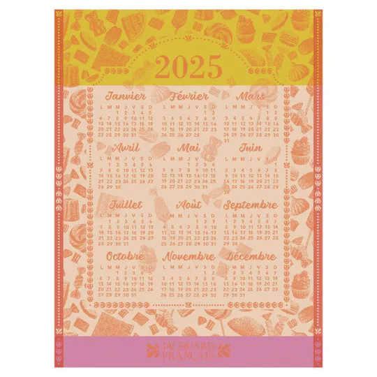 Torchon Calendrier 2025 Le Jacquard Français en coton