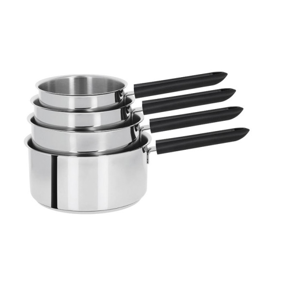Batterie 4 casseroles Cristel Mutine Fixe - 14, 16, 18 et 20cm