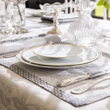 4 sets de table LE JACQUARD FRANCAIS Evasion Céleste 100% lin - 2 coloris