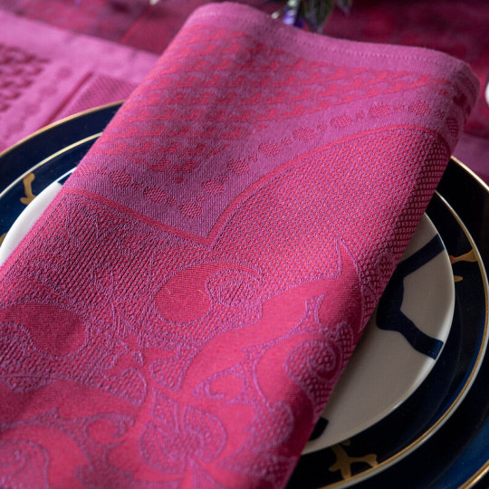 4 serviettes de table Palais Vénitien coton Le Jacquard Français - 2 coloris