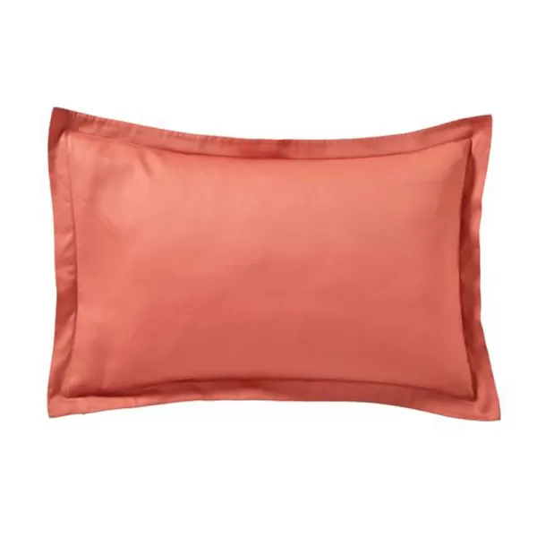 2 taies d'oreiller 50x75cm UNI Satin Blanc des Vosges - rose boisé