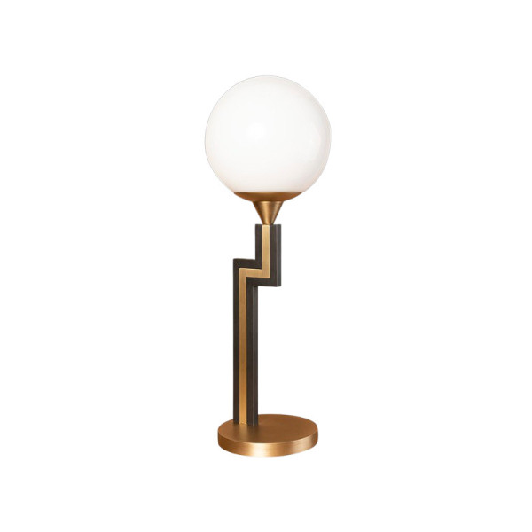 Lampe à poser en laiton L188 Casadisagne bicolore noir et or