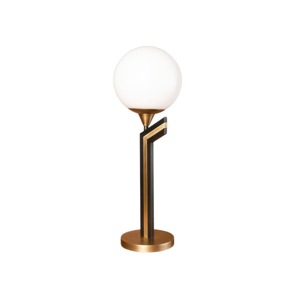 Lampe à poser en laiton L192 Casadisagne bicolore noir et or