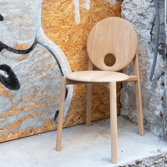 Chaise Hélio Drugeot Manufacture chêne massif - 4 modèles 2 finitions