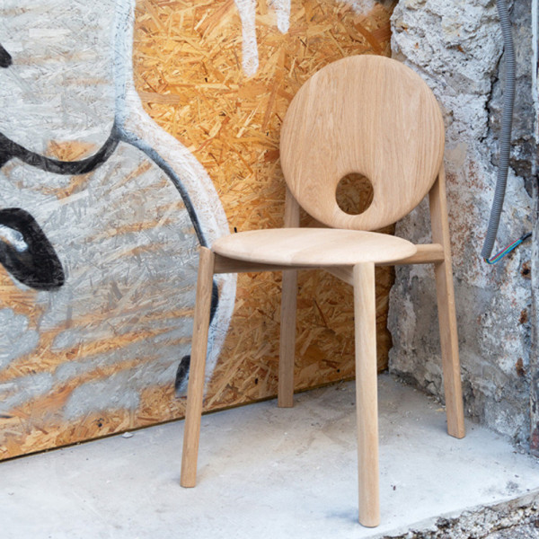 Chaise Hélio Drugeot Manufacture chêne massif - 4 modèles 2 finitions