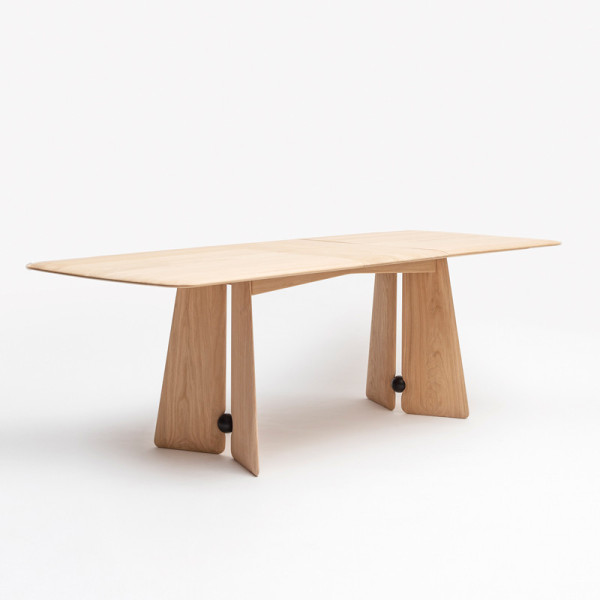 Table à manger fixe ou extensible Farfalla Drugeot Manufacture - 2 finitions 2 tailles