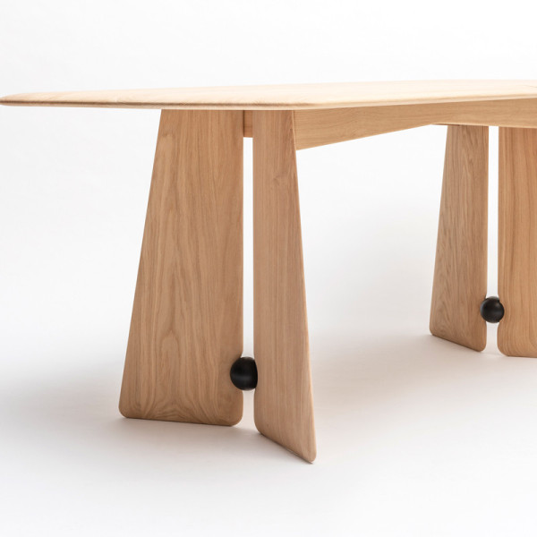 Table à manger fixe ou extensible Farfalla Drugeot Manufacture - 2 finitions 2 tailles