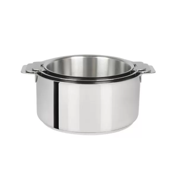 Batterie Cristel Mutine 3 casseroles amovibles 16, 18 et 20cm