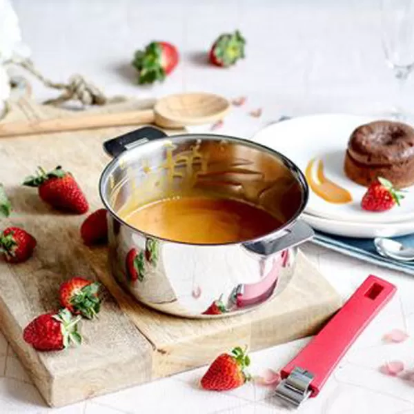 Batterie Cristel Mutine 3 casseroles amovibles 16, 18 et 20cm