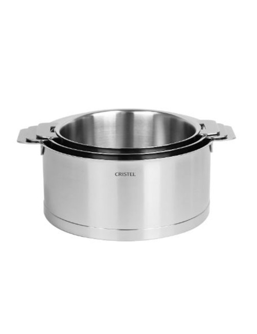 Set batterie de 4 casseroles Cristel Strate amovible 14, 16, 18 et 20cm