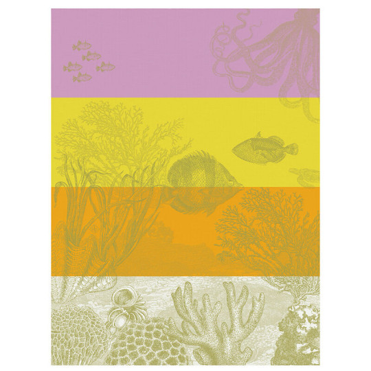 Torchon Sous l'océan Le Jacquard Français en coton - 3 coloris