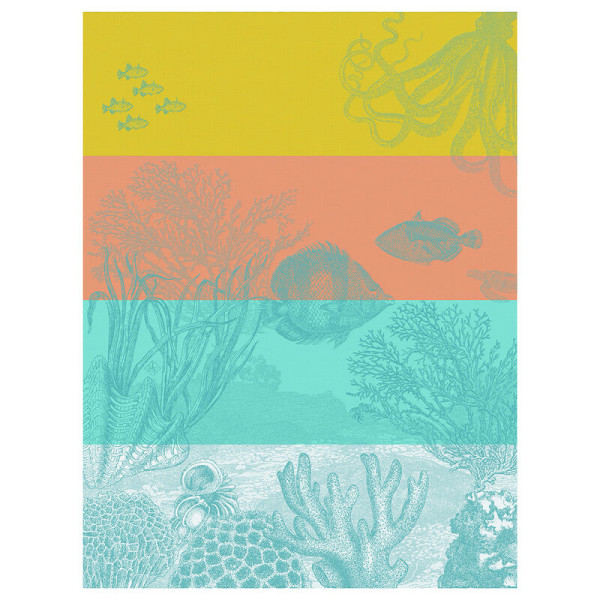Torchon Sous l'océan Le Jacquard Français en coton - 3 coloris