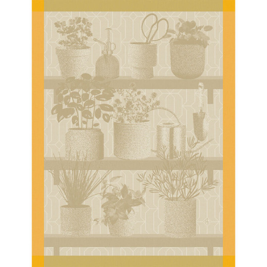 Torchon Herbes fraîches Le Jacquard Français en coton - 3 coloris