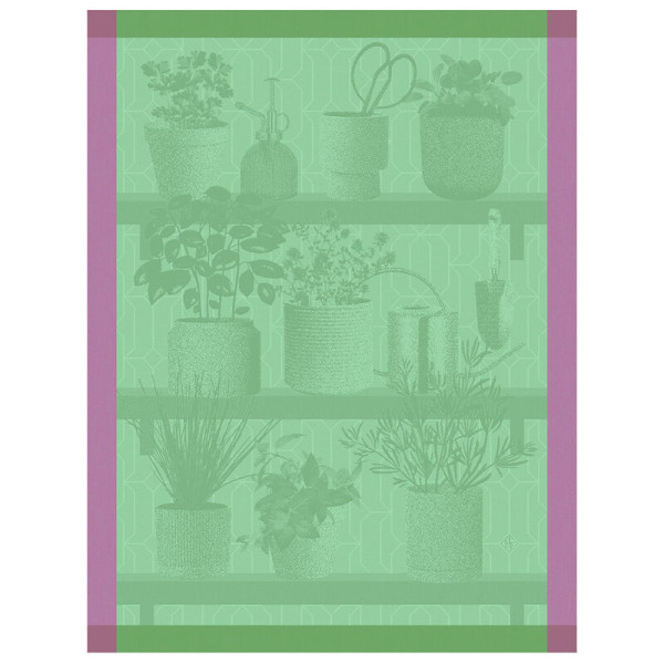 Torchon Herbes fraîches Le Jacquard Français en coton - 3 coloris
