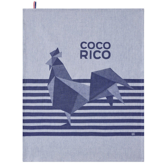 Torchon Coco-Rico Le Jacquard Français en coton - 2 coloris