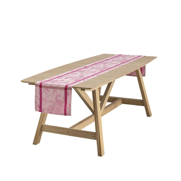 Chemin de table A l'orangerie lin Le Jacquard Français - 3 coloris 50x150cm