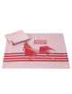 Lot de 2 serviettes de table Coco-Rico Elysée coton Le Jacquard Français - 2 coloris