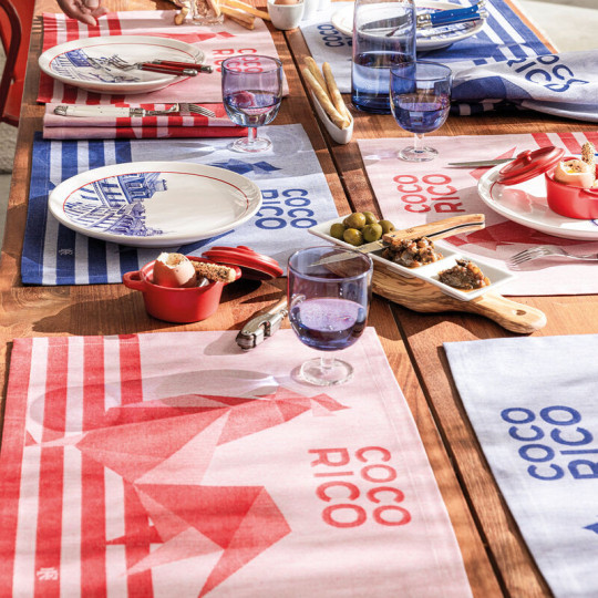 Lot de 2 sets de table Coco-Rico Elysée Le Jacquard Français - 2 coloris