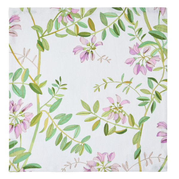 4 serviettes de table Pois de Senteur Le Jacquard Français coton et lin
