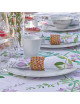 4 serviettes de table Pois de Senteur Le Jacquard Français coton et lin