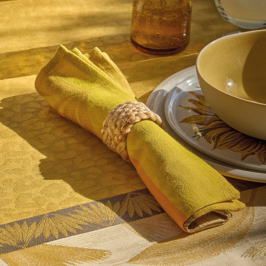 4 serviettes de table Sinharâja coton Le Jacquard Français - 3 coloris