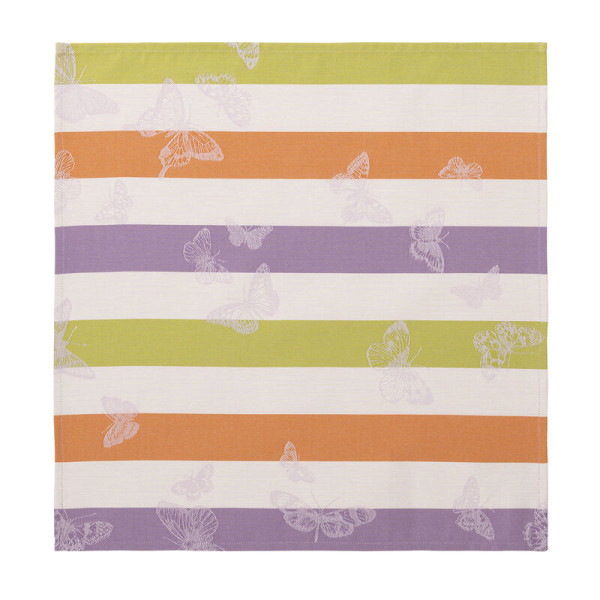 4 serviettes de table Bal des papillons coton Le Jacquard Français - 3 coloris