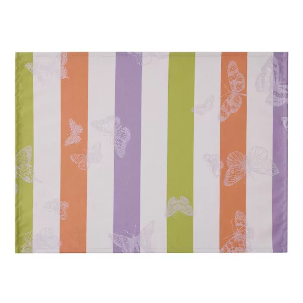 4 sets de table enduits Bal des Papillons coton Le Jacquard Français - 2 coloris