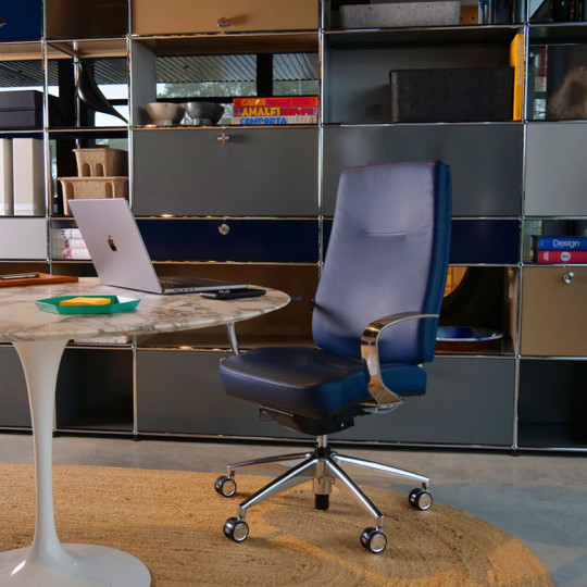 Fauteuil chaise de bureau Navailles King Edgard + sans appuie-tête - 21 coloris-finitions