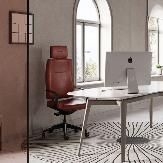 Fauteuil chaise de bureau Navailles King Edgard + avec appuie-tête - 21 coloris-finitions