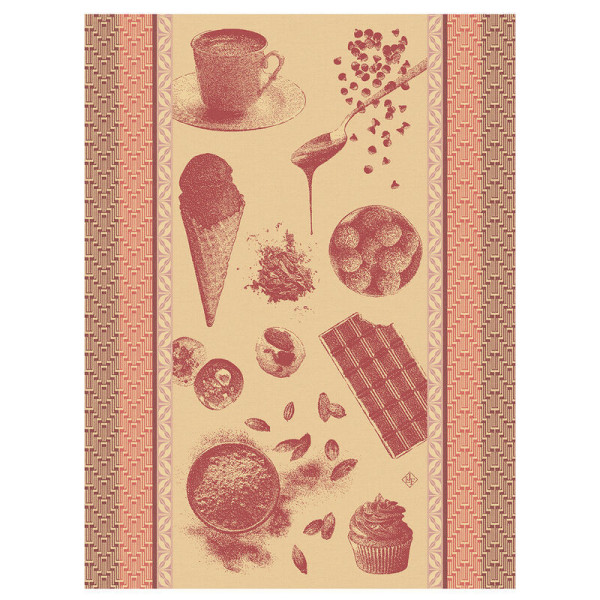 Torchon Chocolat Le Jacquard Français en coton - 3 coloris