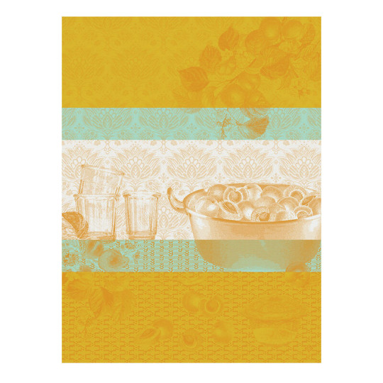Torchon Confiture Abricots Le Jacquard Français en coton - 3 coloris