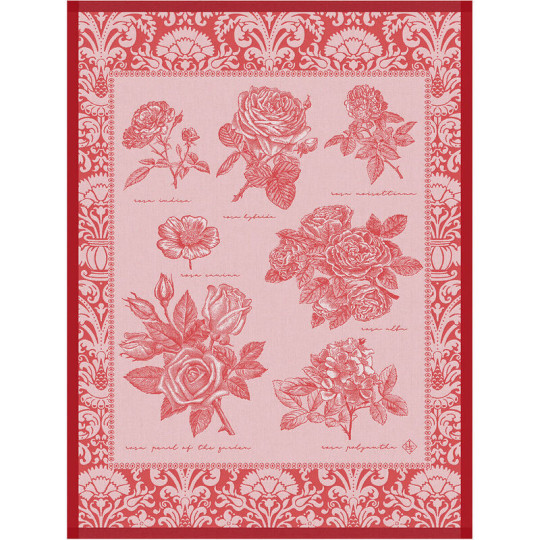 Torchon Jardin des Roses Le Jacquard Français en coton - 3 coloris