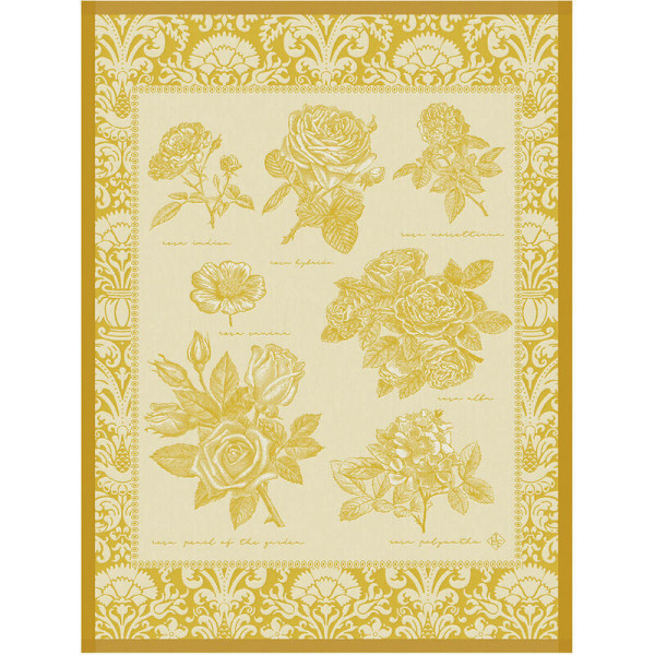 Torchon Jardin des Roses Le Jacquard Français en coton - 3 coloris