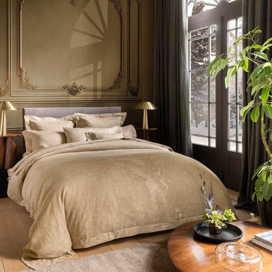Housse de couette Arabesque Sépia Le Jacquard Français - 2 dimensions
