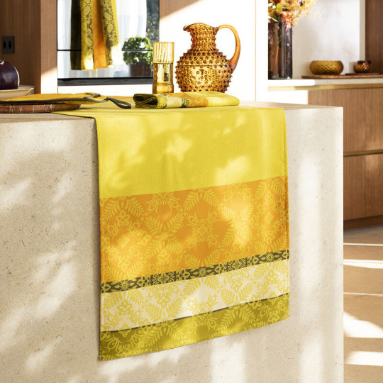 Chemin de table Mumbai Le Jacquard Français en coton - 3 coloris