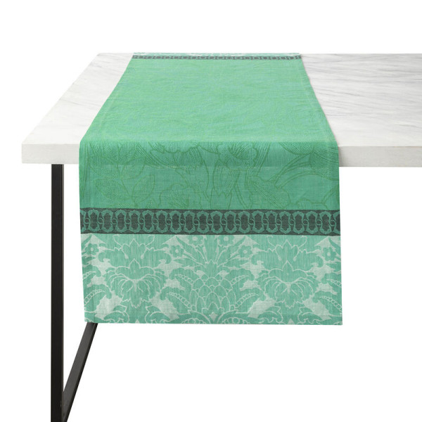 Chemin de table Escapade Tropicale Le Jacquard Français en coton et lin - 3 coloris 2 tailles