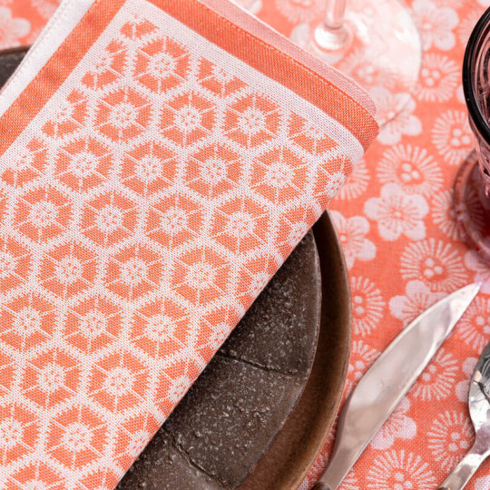 4 serviettes de table Wagara coton Le Jacquard Français - 3 coloris