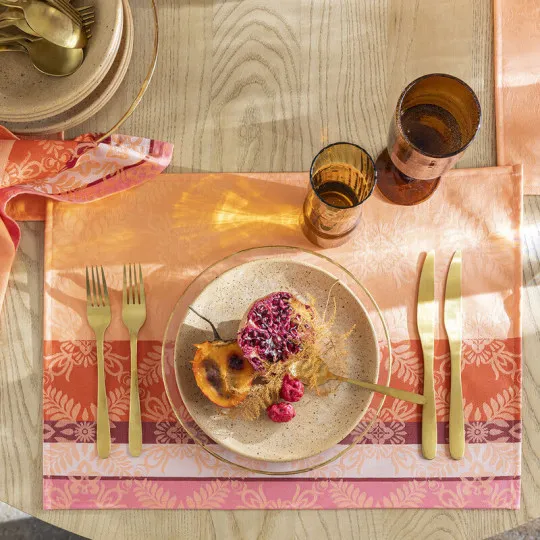 4 sets de table enduits Mumbai coton Le Jacquard Français - 2 coloris