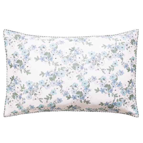 2 taies d'oreiller Manuka Ciel Le Jacquard Français coton - 2 dimensions