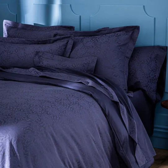 2 taies d'oreiller Flora Encre Le Jacquard Français coton - 2 dimensions