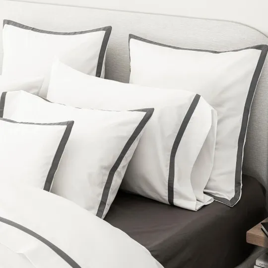 2 taies d'oreiller Apparat Le Jacquard Français coton - 3 coloris 2 dimensions