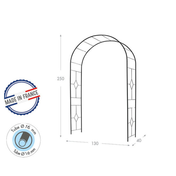 Arche de jardin Louis Moulin Vitrail Basics en acier