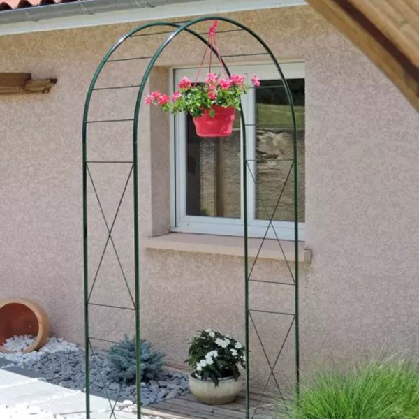 Arche de jardin Louis Moulin Losange vert sapin en acier