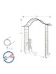 Arche de jardin Louis Moulin Portique fer vieilli en acier